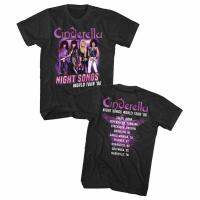 เสื้อยืดวินเทจ Cinderella Night Songs Album World Tour 1986 สําหรับผู้ชาย AWAK