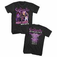 เสื้อยืดวินเทจ Cinderella Night Songs Album World Tour 1986 สําหรับผู้ชาย  O86P