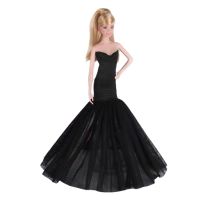 Classic Black 11.5 quot; Doll Dress for Barbie Clothes for Barbie Doll Outfits Princess Fishtail Party Gown 1/6 Doll Accessories Toys
