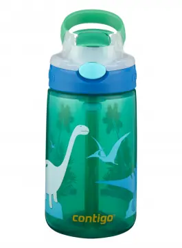 Contigo Kids Water Bottle with AUTOSPOUT Straw, 14 oz., Dinos