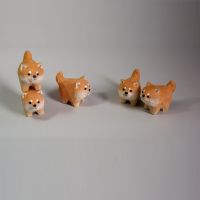 1pc Wooden Dog Shiba Inu Ornament Mini Cute Small Dog Handmade Wood Statues Doll Figurines Desktop Decorations Crafts Gift