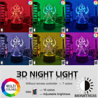 Anime Led Light Gurren Lagann Kamina Figure Nightlight for Bedroom Decor Nightlight Manga Birthday Gift Room Led Night Lamp 3d