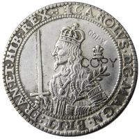 【Cod】 Hello Seoul เหรียญ1643-King Charles I Of England (1600-1649) เหรียญชุบเงิน FREESHIPPIN Copy Coins