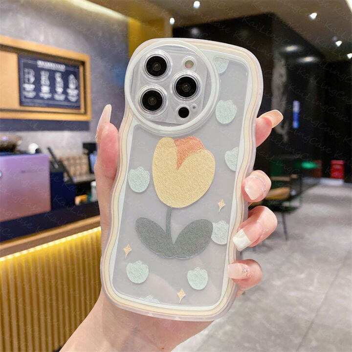 เคสโทรศัพท์สำหรับ-samsung-galaxy-a14-a24-a04-a54-a34-a53-a03s-m23-a02-a03-core-a7-2018-g530-j2-pro-j7-j6-j4สุดหรูเคสสีชมพูเสือดาวสีม่วงดอกไม้ทิวลิปซอฟท์ใสนิ่มป้องกันกล้องถ่ายรูปทรงกลมซิลิโคนทรงรีเต็มต