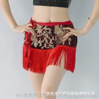 【YD】 Performance Belly Waist Chain Skirt Embroidery Tassel New Practice Outfit Scarf