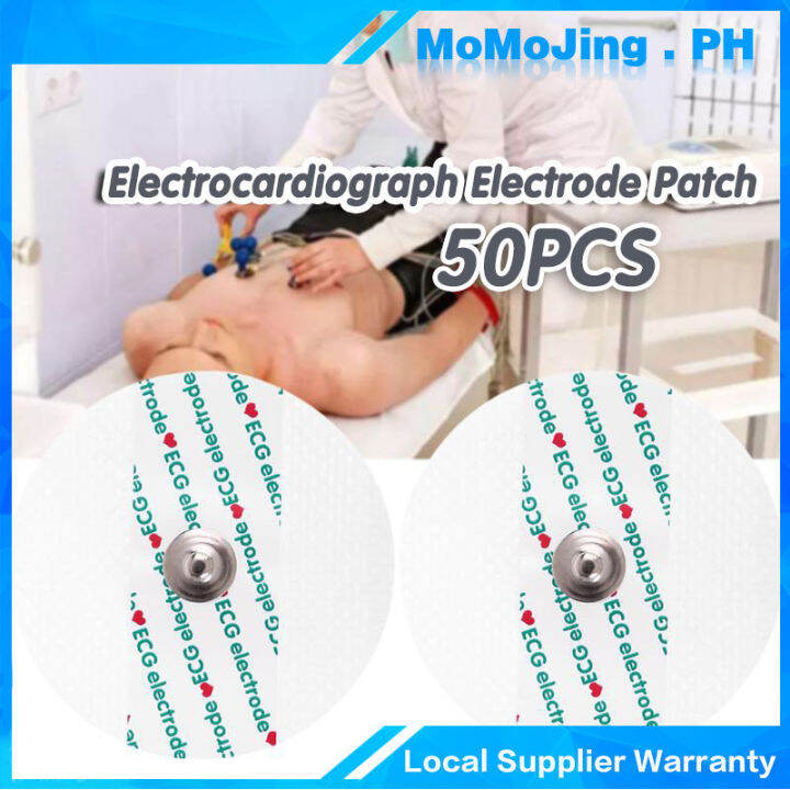 50pcs ECG Electrodes Medical Pads Disposable Electrode Patch For EKG ...