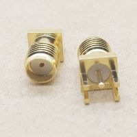 10pcs SMA Female Jack Solder Edge PCB Mount Straight RF Connector 1.6mm Pitch SMA-KE