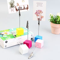 Desktop Note Folder Log Base Business Card Holder Desktop Message Folder Crocodile Mouth Note Clip Color Photo Folder Square Base Photo Clip