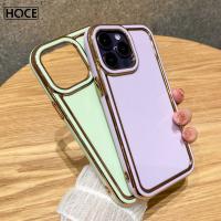 กรอบเคสโทรศัพท์ชุบสีทึบ HOCE สำหรับ iPhone 14 13 12 Pro Max 14 Plus 11ซองนุ่มกันกระแทกเคสเคสกันกระแทก