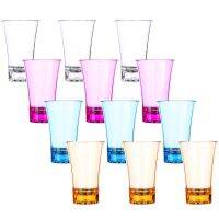 【CW】◙  12 Pcs Multicolored Gradient Shot Glasses Wine Whiskey Tequila Bar Cocktail Cups decor