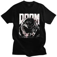 Classic Doom Eternal Doomslayer T Shirt Men Short Sleeved Cotton Tshirt Doom Slayer Tshirt Game Doomguy Cacodemon