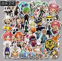 พร้อมส่ง !!! สติ๊กเกอร์ Pvc ลายการ์ตูน One Piece Luffy 50 ชิ้นสําหรับตกแต่งรถยนต์ สติ๊กเกอร์อะนิเมะราคาถูก