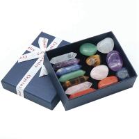 14PCS/Set Natural Stone Crystal Gemstone Chakras Healing Stone Quartz Mineral Ornaments Healing Gemstone Home Decor