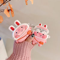 หมูน่ารักสำหรับ Apple AirPods เคส Pro 1 / 2/3หูฟังไร้สายปกกระเป๋าหูฟังไร้สายบลูทูธเปลือกการ์ตูนยาง