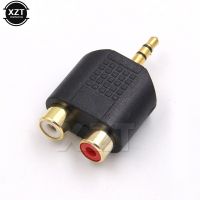 Gold-plated Stereo 3.5mm Audio Male Plug to Red White 2RCA Female Socket Lotus Adapter Y Splitter Adapter Connector Audio Cable