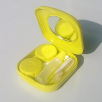 Square Box Mini Fashion Travel Mirror Kit Holder Contact Lens Case