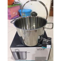 MUM หม้อสแตนเลส Vivo หม้อสแตนเลสพร้อมฝา 24 cm หม้อต้ม  หม้อหู