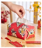 Lucky Cat Tissue Box Luxury Bed Room Decoration Home Napkin Box Leather Tissue Cover Table Accessories Ornaments Gift For Kids