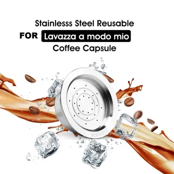 New Stainless Steel Reusable Coffee Capsules Compatible For LAVAZZA A MODO  MIO