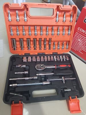 ชุดบล็อก ชุดเครื่องมือ ประแจ  53 ชิ้น ขนาด 1/4 Socket Set CRV