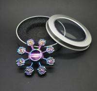 Rainbow Colorful Rose Flowe Beyblade Spinner ทองเหลืองปลายนิ้ว Gyro ADHD Anti Stress EDC ของเล่น Hand Spinner เด็กคริสต์มาสของขวัญ