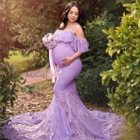 【DT】hot！ Maternity Photography Props Pregnancy for Photo Shoot Gown S-XL