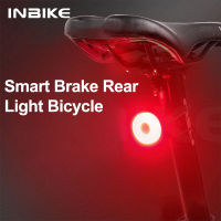 INBIKE ไฟท้าย LED ชาร์จผ่านพอร์ต USB ได้ ไฟจักรยาน IPx6 กันน้ํา ไฟท้ายจักรยาน สัญญาณไฟเตือน ไฟฉลาดตรวจจับเบรกอัตโนมัติ สําหรับ MTB จักรยานถนน เครื่องใช้ประกอบการขี่จักรยาน