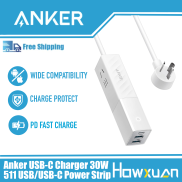Anker 33W Gan Bộ sạc để bàn Cho iPhone 14 13 12 Sạc tai nghe 5 Cổng Đa