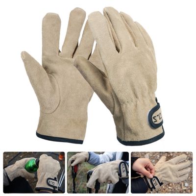 【CW】 Anti Outdoor BBQ Gloves Layers Leather Resistant Oven Mitts Hard Wearing Clamping