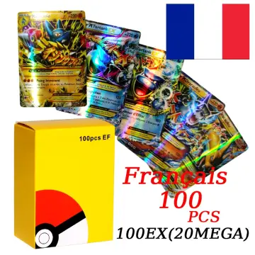 100Pcs GX Holographic Pokemon Cards in Portuguese Letter with