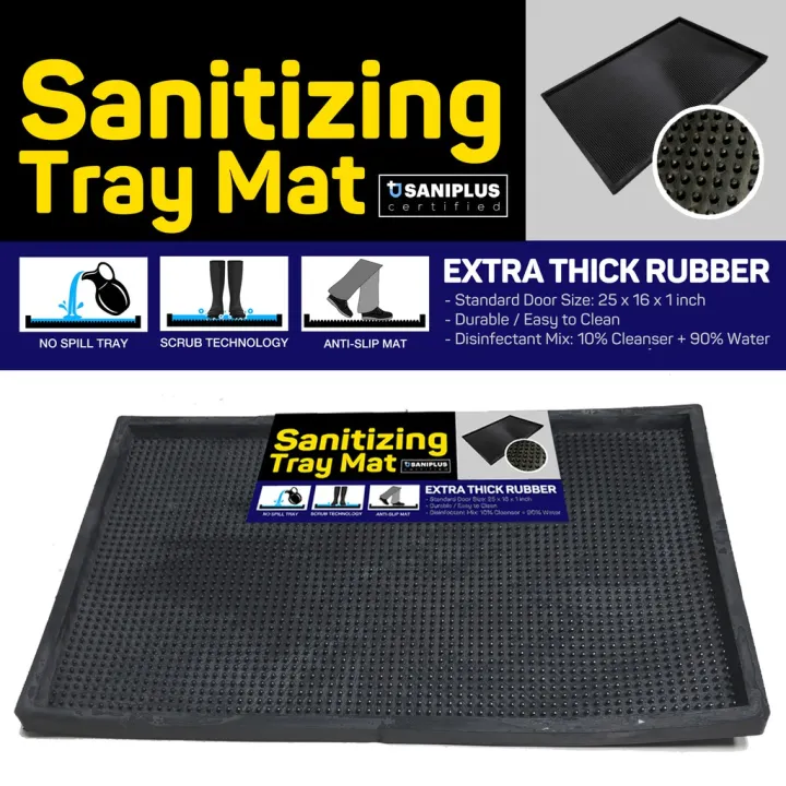 Sanitizing Rubber Tray Mat (Anti Slip) Disinfectant Foot Bath Stomp