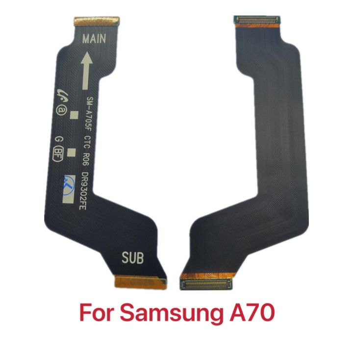 บอร์ดเมนบอร์ดหลักจอแอลซีดีคอนเนคเตอร์ USB เฟล็กซ์สำหรับ Samsung Galaxy A70 A705 A705F อะไหล่จัดส่งแบบสุ่ม