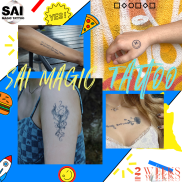 Miếng dán hình xăm tạm thời SAI MAGIC TATTOO 10CM 06CM chống thấm nước lâu