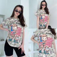 BETTY U.S. T-SHIRT | เสื้อยืดลายทหารพิมพ์ลายเบ็ตตี้