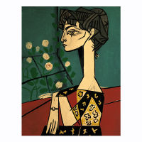 【F069】New Picasso Jacqueline And Flowers Poster Kraft Paper Series Bar Cafe Wall Decoration Painting