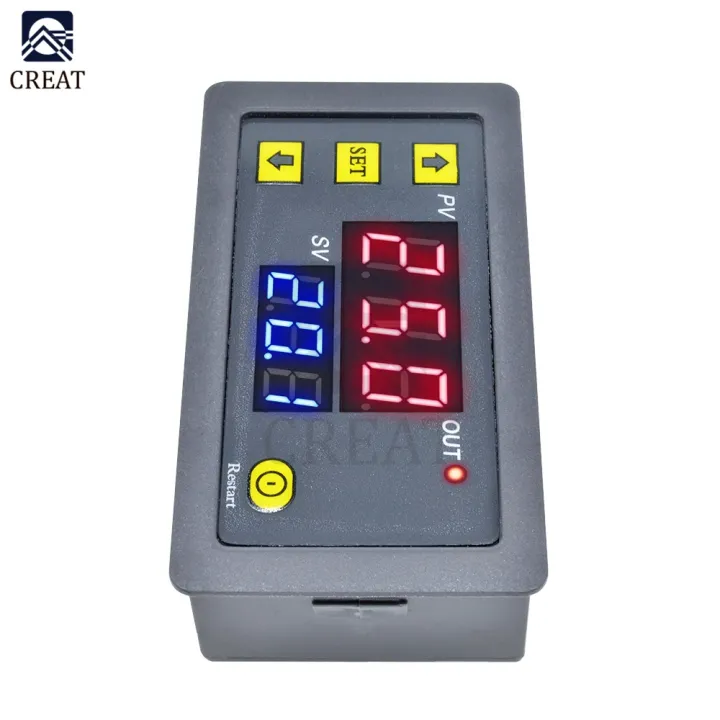 12V 24V 220V Digital Cycle Timer Delay Relay Board Module with Dual LED