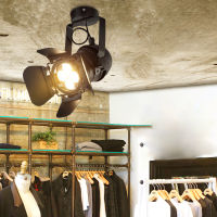 ?Dream Best? Retro Ceiling Spotlight Vintage Ceiling Lamp Industrial Pendant Light Studio Hanging Light E27 LED track light clothing store Window showrooms exhibition spotlight traditional collection Lamp