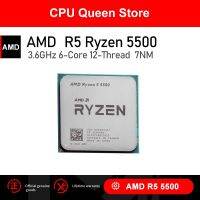 ใหม่ AMD R5 5500 Ryzen 5 5500 3.6 GHz 6-Core 12-เครื่องประมวลผลซีพียู7NM L3 = 16M ซ็อกเก็ต100-000000457 AM4ใหม่แต่ไม่มี Gubeng ที่เย็นกว่า