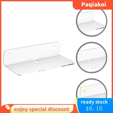 1pc Clear Acrylic Floating Shelves Self Adhesive Wall Mounted