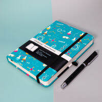 เคมีวิทยาศาสตร์ Bullet Dotted Journal แถบยางยืด 160gsm กระดาษหนา B6 ปกแข็ง Dot Grid Notebook