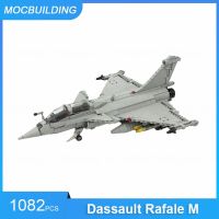 MOC บล็อกตัวต่อ Dassault Rafale M 1/35แบบจำลองย่อขนาดอิฐประกอบ DIY เครื่องบินของขวัญของเล่นเด็กเพื่อการศึกษา1082ชิ้น