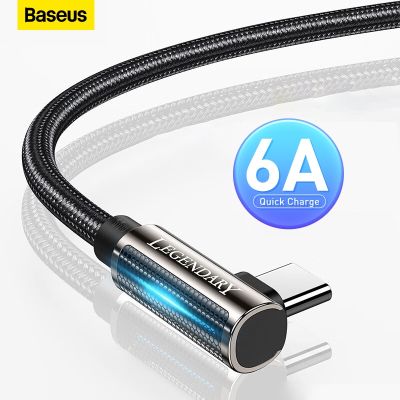 Baseus P40สายเคเบิ้ล Type C สำหรับ Huawei USB 6A,P30 Mate 40 30 Pro 66W ชาร์จเร็วชาร์จเร็วที่ชาร์จไฟรวดเร็ว USB 3.0 USB สายชาร์จแบตเตอรี่ C