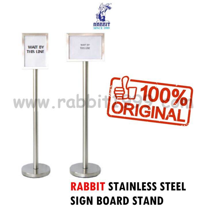 RABBIT STAINLESS STEEL A4 SIGN BOARD STAND - vertical / horizontal - a4 ...