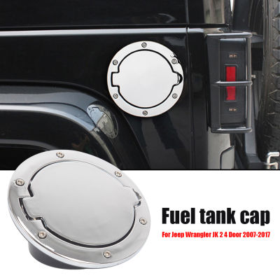 Car Fuel Filler Door Cover Gas Tank Cap for Jeep Wrangler JK 2 4 Door 2007-2017 Aluminum Alloy Non Locking Fuel Door