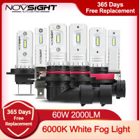 NOVSIGHT LED H11H8H9H16JP H7 H3 H1 9005HB3 9006HB4 Fog Lights Car Headlight 2000LM 6000K 60W Headlamp Fog Light Bulbs