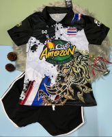 เช็ทชุดกีฬาหญิงฟรีไซส์ เสื้อ+กางเกง ชุดกีฬา เซ็ทเลดี้ทีมชาติไทยลาย Amazon เสื้อ+กางเกง เสื้อเลดี้ เสื้อกีฬาหญิง