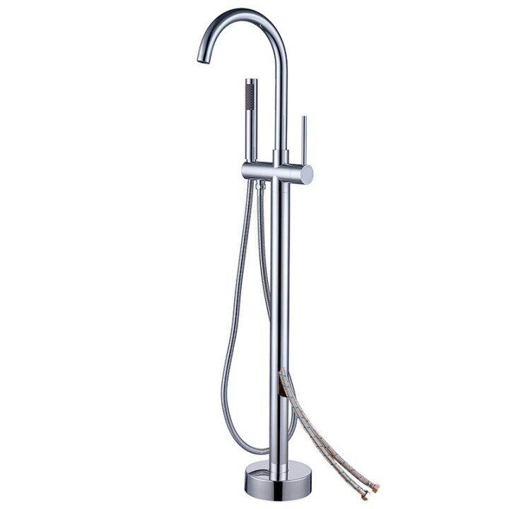 Matte Black Free Standing Bathtub Faucet Floor Mounted Bath Tub Filler