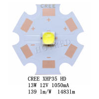 ใหม่1ชิ้น CREE 12โวลต์ XHP35 HD เย็นสีขาวเป็นกลางสีขาวอบอุ่นสีขาว LED สีขาวบน20มิลลิเมตรทองแดง pcb 16มิลลิเมตร14เมตร12มิลลิเมตร8มิลลิเมตร pcb.