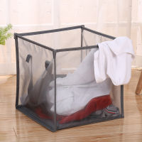 Foldable Laundries Basket Breathable Laundry Hamper 3 Color Perspective Net Storage Baskets