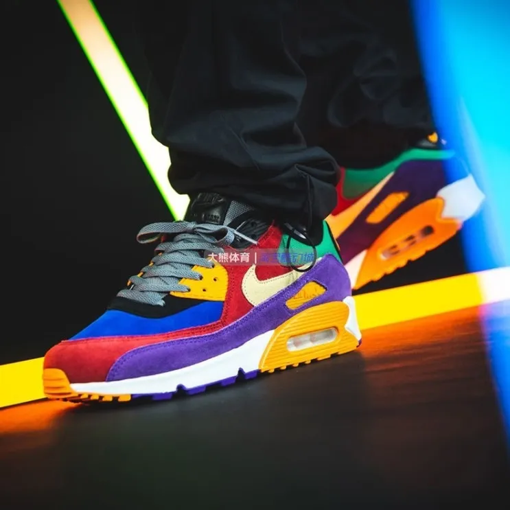 Original 】 Ready air max 90 Viotech Easter Egg Retro Stitching